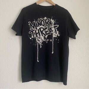 Minor Threat graphic printed t-shirt, black, M